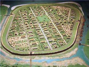 įtvirtintas vikingų miestas Arosas (Orhusas, Danija) 950 m. po Kr.