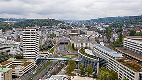 View of the center of Elberfeld, north of the main station