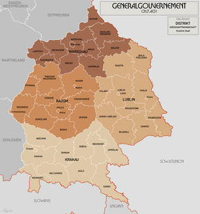 Territorial Division of the General Government (July 31, 1940)