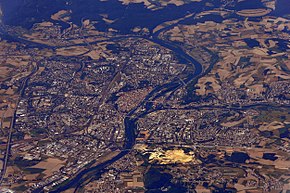 Aerial view from the east