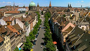 View over the old town from the Spittlertor tower