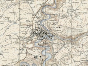 Freiburg and surroundings in the Siegfried Atlas (1874)