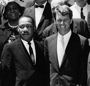 Dr. King with Robert Kennedy after a meeting with civil rights leaders on June 22, 1963