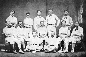 Philadelphia Athletics leta 1874 v bejzbolskih uniformah
