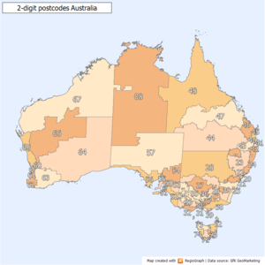 Dvoumístná poštovní směrovací čísla Austrálie  