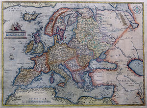 L'Europa vista dal cartografo Abraham Ortelius nel 1595
