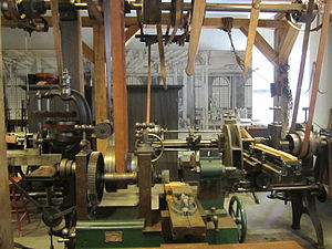 Výrobné stroje v Harpers Ferry Armory (dnes Harpers Ferry National Historical Park)