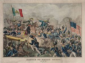 Die Schlacht von Cerro Gordo 1847, zeitgenössische Darstellung
