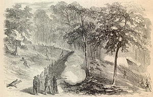 Illustration af slaget ved South Mountain til Harper's Weekly &nbsp; 