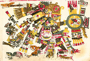 Tezcatlipoca Codex Borgia -kokoelmassa.