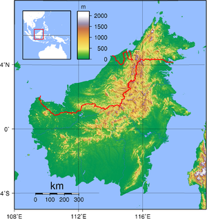 Topografie Bornea
