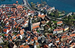 Constance old town with cathedral