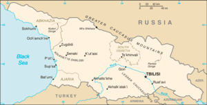 Mapa Gruzie  