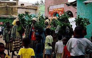 Uma dança da chuva sendo realizada em Harar East Ethiopia.