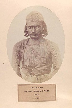 Beispielfoto des Khas-Mannes in der wissenschaftlichen Arbeit der Library of India