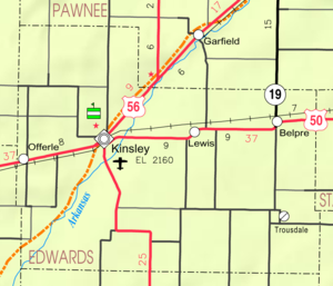 Mapa okresu Edwards z roku 2005 (legenda mapy)