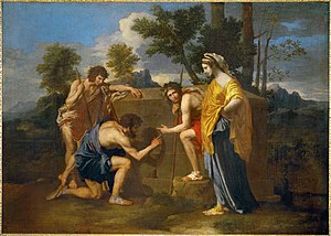 Les Bergers d'Arcadie ( Păstorii din Arcadia) de Nicolas Poussin.