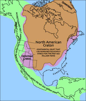 Laurentia, saukta arī par Ziemeļamerikas krāteru.