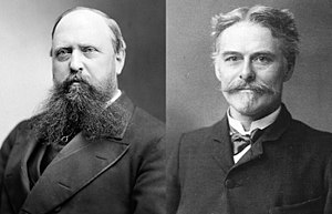 Othniel Charles Marshin (vasemmalla) ja Edward Drinker Copen (oikealla) välinen kilpailu synnytti luusodat.