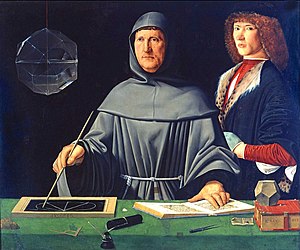Pintura de Luca Pacioli, que se pensa ser pintada por Jacopo de' Barbari