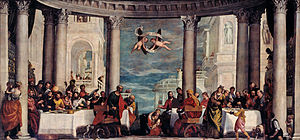 Ateria Simon fariseuksen talossa by Paolo Veronese (Paolo Veronese)  