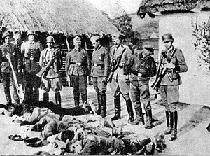 被Einsgruppen杀害的波兰农民: