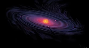 Un'idea degli artisti della nebulosa che ha dato inizio al Sistema Solare