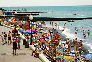 The Black Sea coast in Sochi