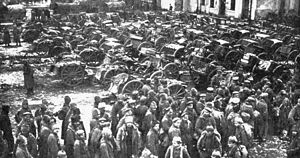 Russische Gefangene nach der Schlacht bei Tannenberg