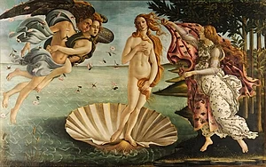 El Nacimiento de Venus de Botticelli es uno de los cuadros más famosos realizados al temple.