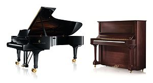 Klavír Steinway a pianino