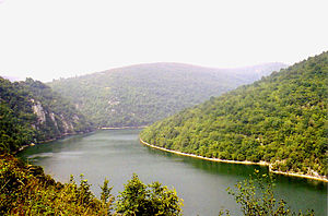 Vrbas-floden ved Bočac, Bosnien og Hercegovina