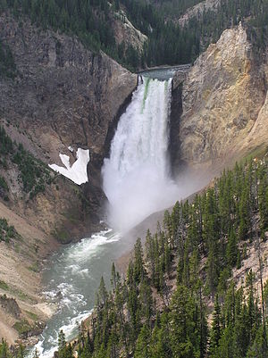 Yellow Yellowstone Falls podrobnosti