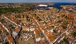 Market, city centre and harbour