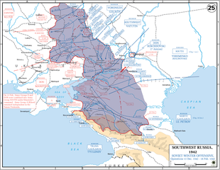 Victorii sovietice (arătate în albastru) în timpul Operațiunii Micul Saturn  