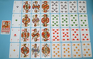 Skat sheet, french picture with german colors