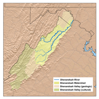 Map of the Shenandoah Valley