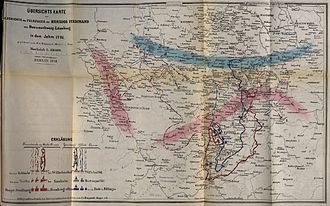 Outline map of the history of the campaign of Duke Ferdinand of Brunswick-Wolfenbüttel in 1762
