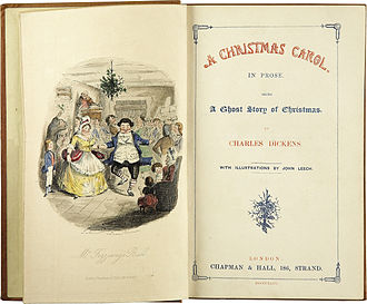 Un frontespizio e frontespizio del Canto di Natale