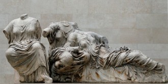 Hestia, Dione and Aphrodite, east gable of the Parthenon, London, British Museum
