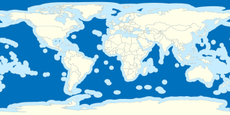 High seas in dark blue