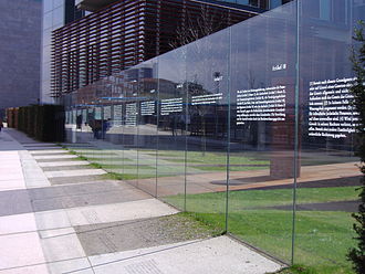 The first 19 articles of the Basic Law, the Basic Rights (original version), at the Jakob-Kaiser-Haus in Berlin