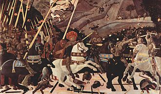Slaget ved San Romano af Paolo Uccello.