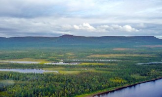 Putorana plateau in Siberia - typical plateau on a plateau