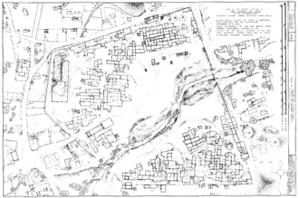 Floor plan of the two pueblos