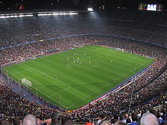 Vedere a stadionului de sus.  