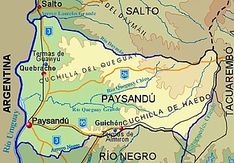 Mapa de Paysandú  