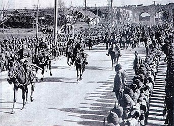 General Matsui leads IJA troops into Nanjing on December 13, 1937