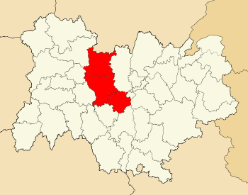 Arrondissements i Loire, i rött, i regionen Auvergne-Rhône-Alpes.