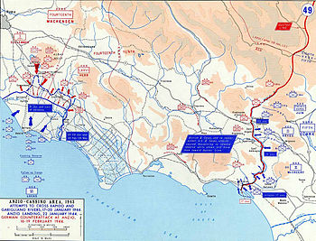 Truppenverfügungen in Anzio und Cassino Januar / Februar 1944